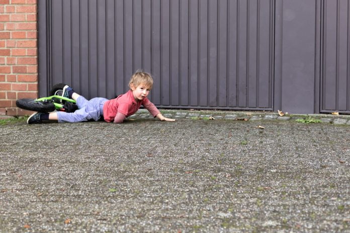 enfant tombé en velo